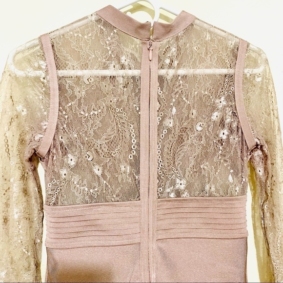 WOW COUTURE olive bandage lace dress size S women - Picture 7 of 10